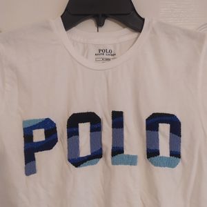 Polo Ralph Lauren white top logo beads